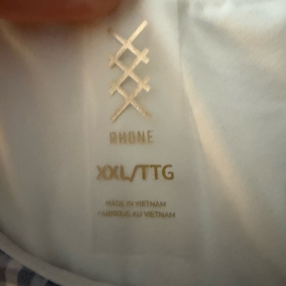 NWT Rhone women’s revive printed longline bra blue violet gingham xxl $68 - Picture 3 of 5